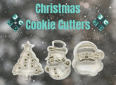 Christmas Cookie Cutters Set / Christmas Tree Cutter / Christmas Snowman / Christmas Santa